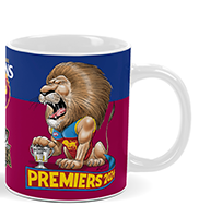 BRisbane Lions coloured premiership mug