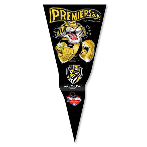 2019 AFL Richmond Premiership Wall Pennant - BLACK DESIGN