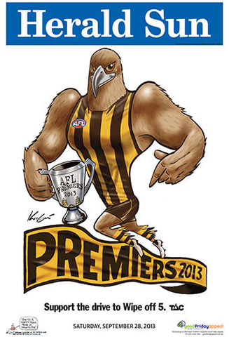 Mark Knight Premiership Poster - Hawthorn 2013