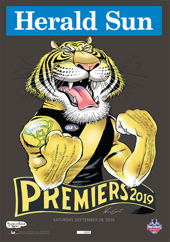 2019 Mark Knight PREMIUM LIMITED EDITION Premiership Poster