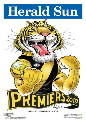 2019 Mark Knight Richmond Premiership Poster - Block Mounted Posters